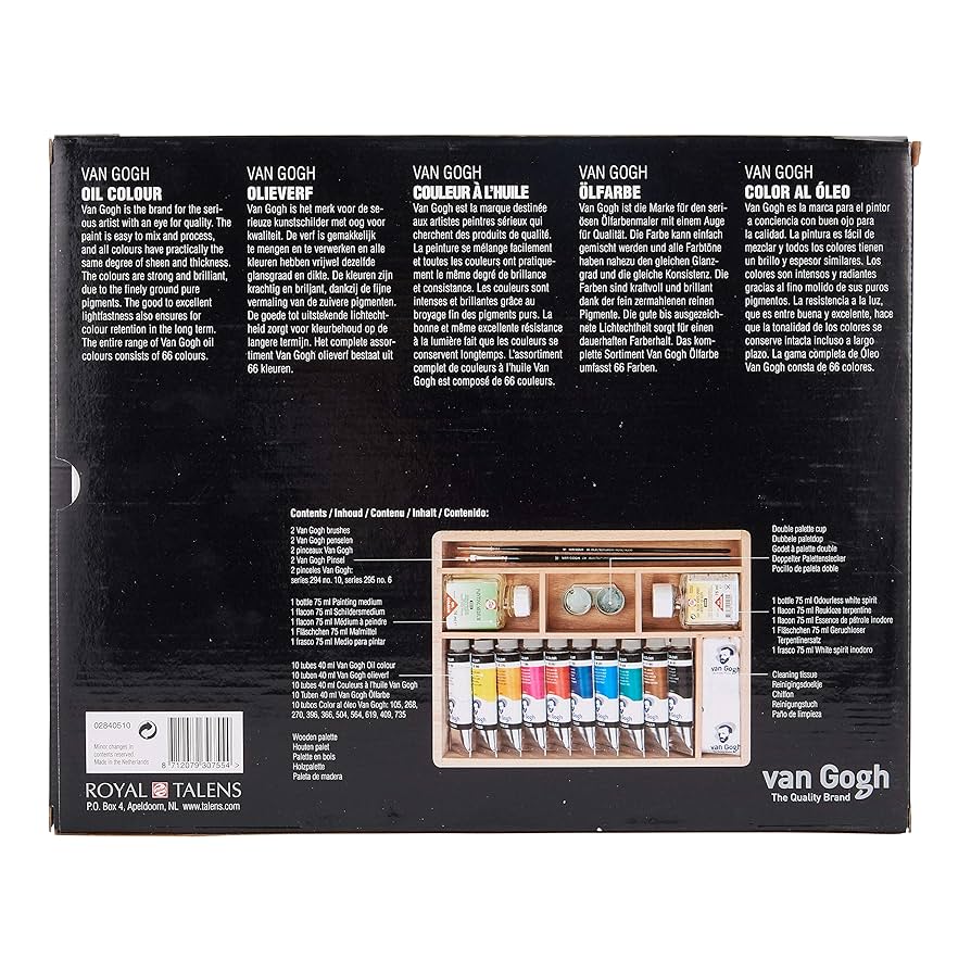ターレンス van Gogh 油絵具セット 木箱 10色 オイルペイント ターレンス van Gogh 油絵具セット 木箱 10色 オイルペイント
